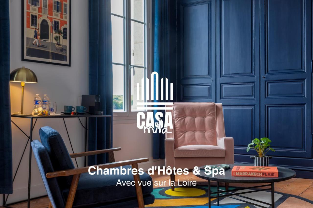 Casa Mila - Maison d'Hôtes raffinée vue sur Loire Saint-Mathurin  Esterno foto