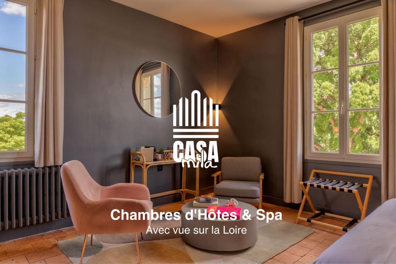 Casa Mila - Maison d'Hôtes raffinée vue sur Loire Saint-Mathurin  Esterno foto